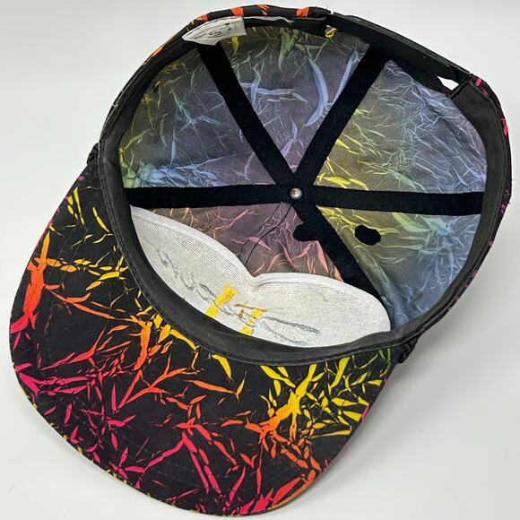 Vintage Destin Florida Hat Cap Black 90s Tourist Snapback 5 Panel Rope Corded - Picture 4 of 10